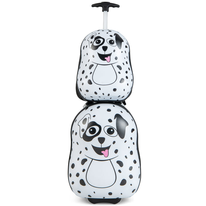 Kids Luggage Set with Wheels- White, Black