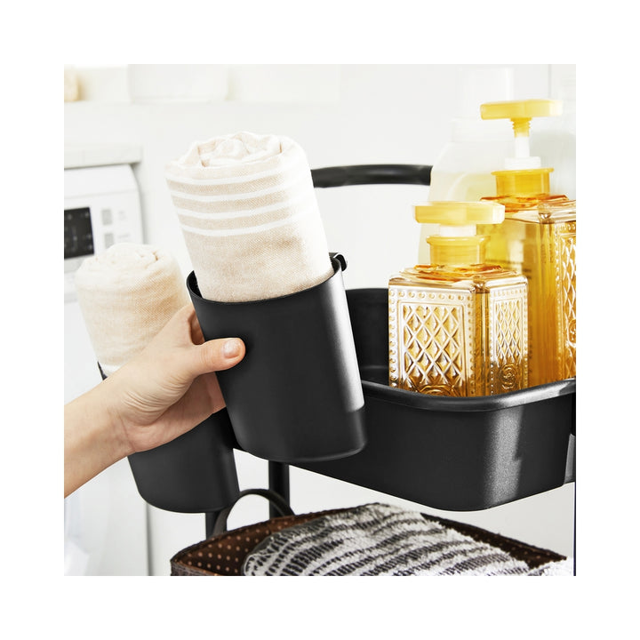 3-Tier Storage Cart Black