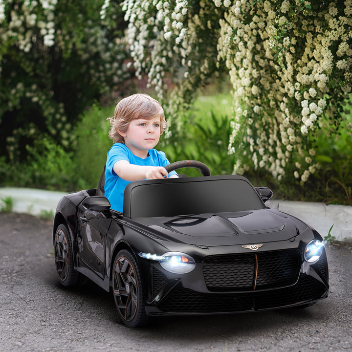 Bentley Bacalar Licensed 12V Kids Electric Ride on Car with Remote Control, Powered Electric Car with Portable Battery, Music, Horn, Lights, Suspension Wheels, for Ages 3-5 Years - Black