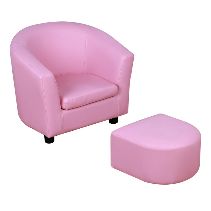 Kids Sofa Armchair with Thick Padding, Anti-skid Foot Pads-Pink