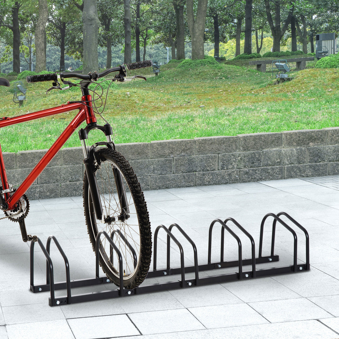 Bike Parking Rack, 130Lx33Wx27H cm, Steel-Black