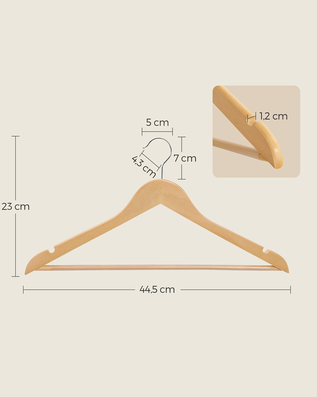 20 Pieces Wooden Hangers