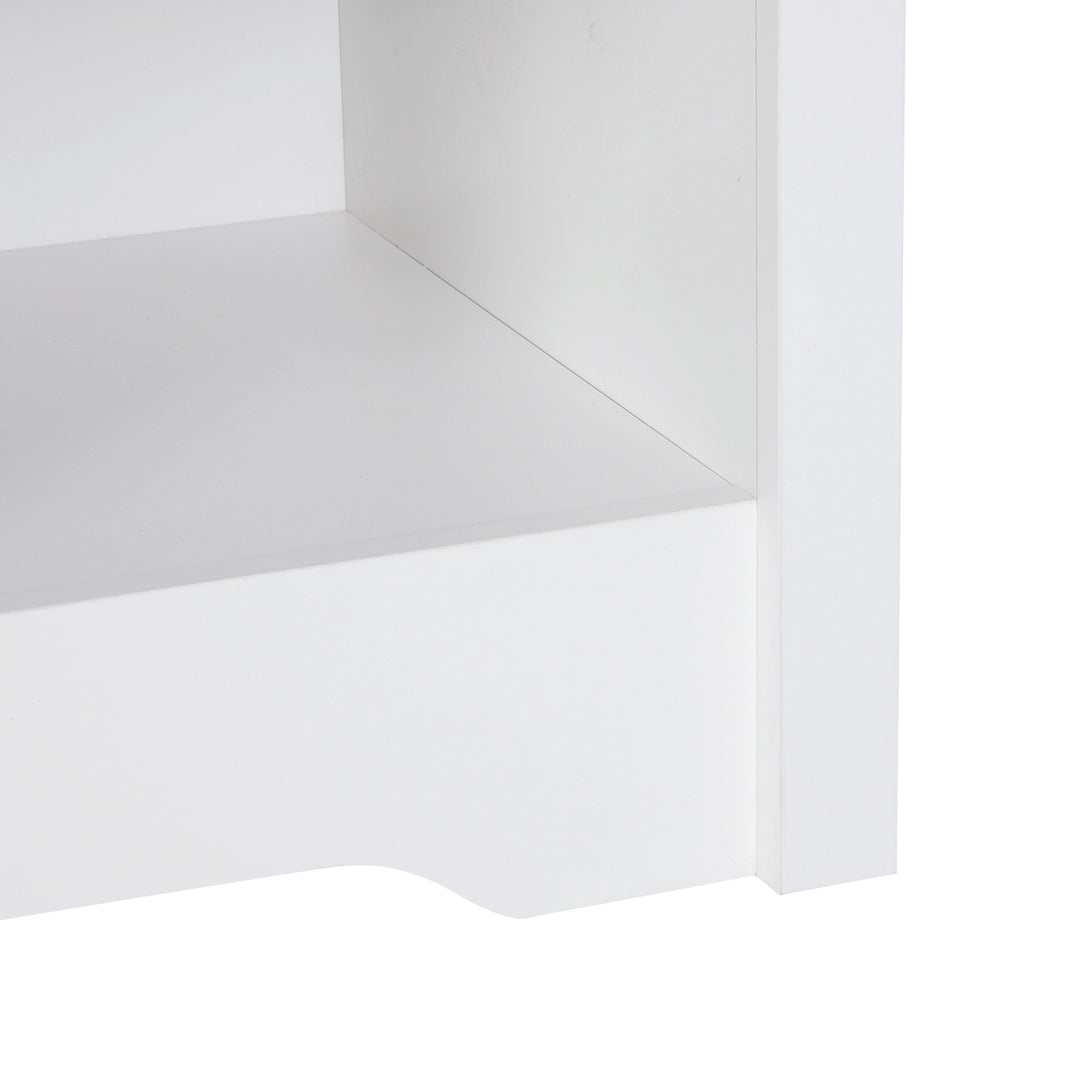 Bedside Table Unit Drawer Shelf Cabinet Nightstand Chest Solid Wood Bedroom Furniture White