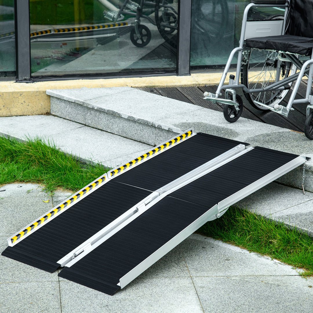 Wheelchair Ramp, Folding Aluminium Ramp w/ Non-Skid Surface