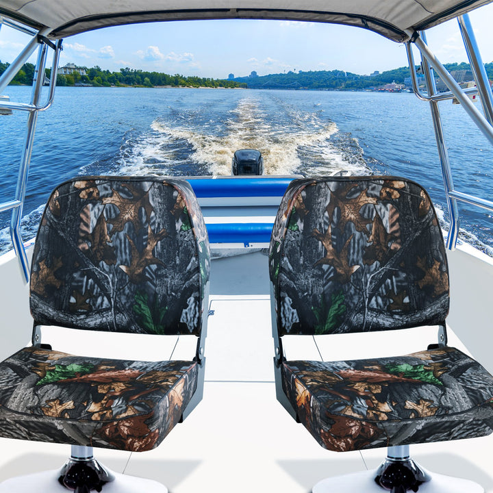 Folding Boat Seat Set with Sponge Padding-Camouflage
