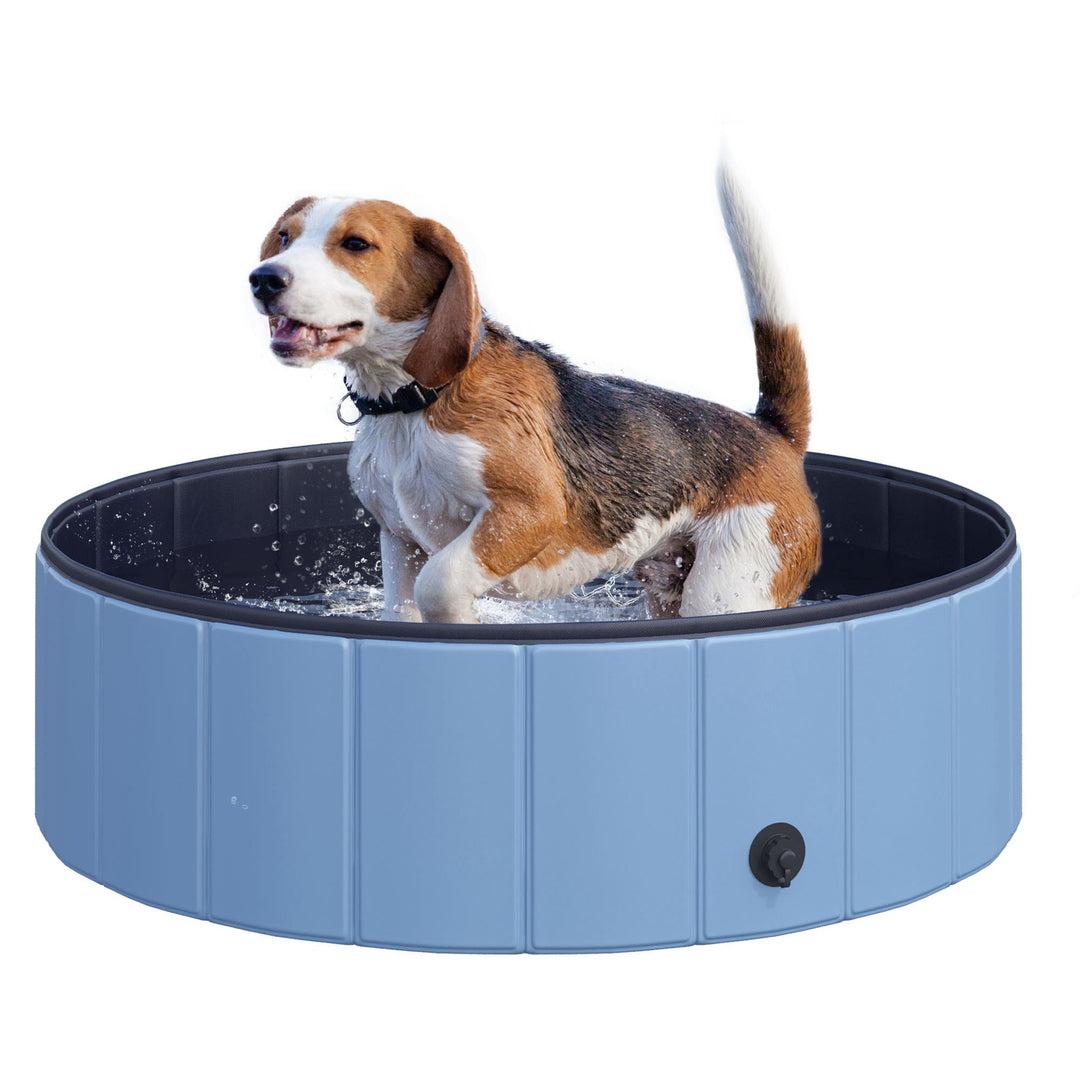 Pet Swimming Pool, Non-Slip and Foldable-Blue