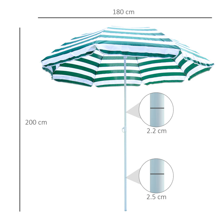 Outsunny Large 1.8m Patio Garden Beach Sun Crank Umbrella Sunshade Folding Tilt Crank Parasol New