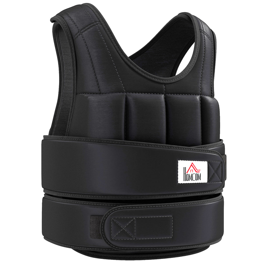 20kg Adjustable Metal Sand Weight Vest Black