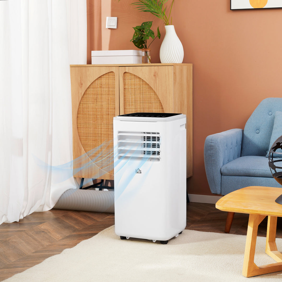 9,000 BTU Portable Air Conditioner, Smart Home WiFi Compatible, Dehumidifier Cooling Fan for Room up to 20m², with Remote, LED Display White