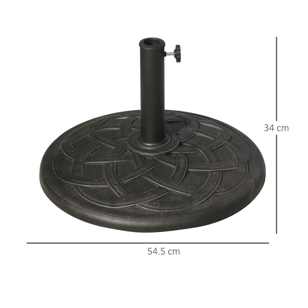 Parasol Base Umbrella Base for Φ38mm and Φ48mm Poles, Resin-Bronze