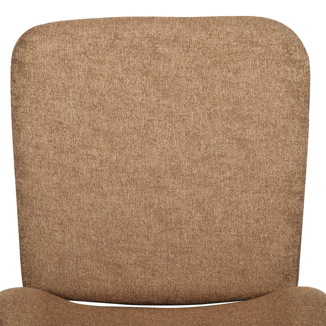 Bar Stools Set of 2, Linen-Touch Upholstered Bar Chairs, Kitchen Stools with Backs and Steel Legs, Light Brown