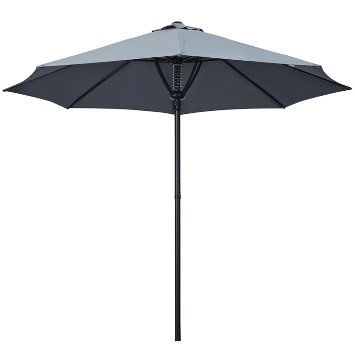 Garden Parasol Umbrella, Outdoor Market Table Umbrella Sun Shade Canopy with 8 Ribs,