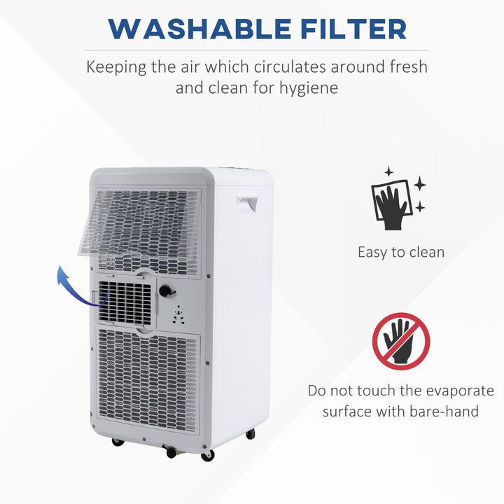 10000 BTU Mobile Portable Air Conditioner Cooling Dehumidifying Unit with remote, White