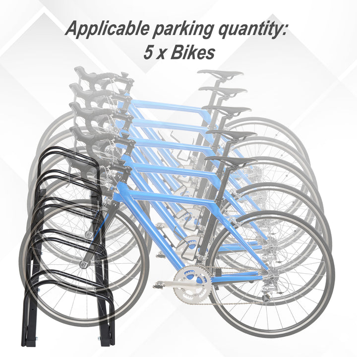 Bike Parking Rack, 130Lx33Wx27H cm, Steel-Black