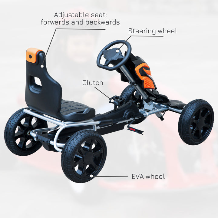 Kids Ride On Pedal Go Kart Indoor Outdoor Sports Toy Braking System