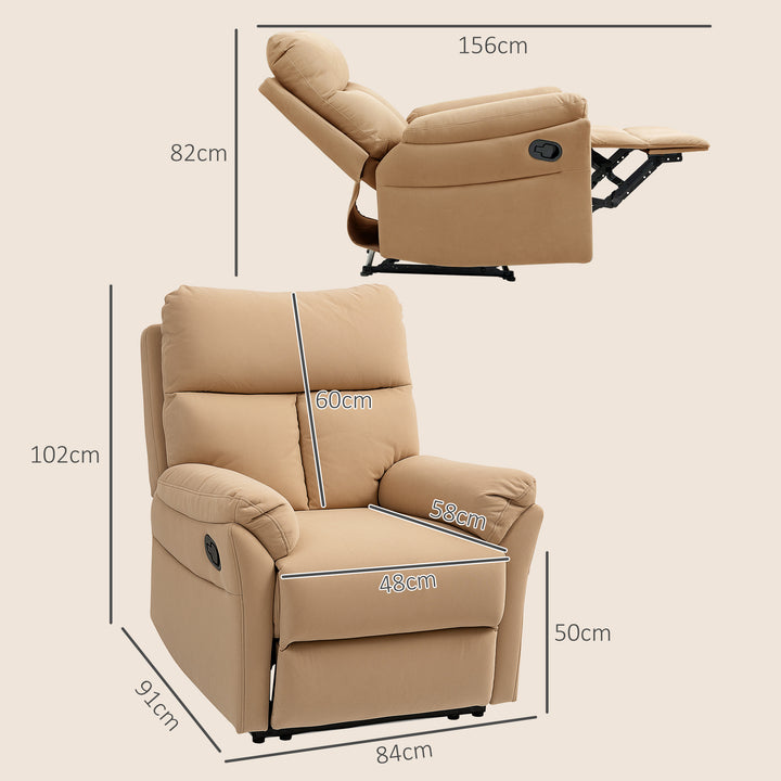 140° Manual Reclining Armchair with Footrest