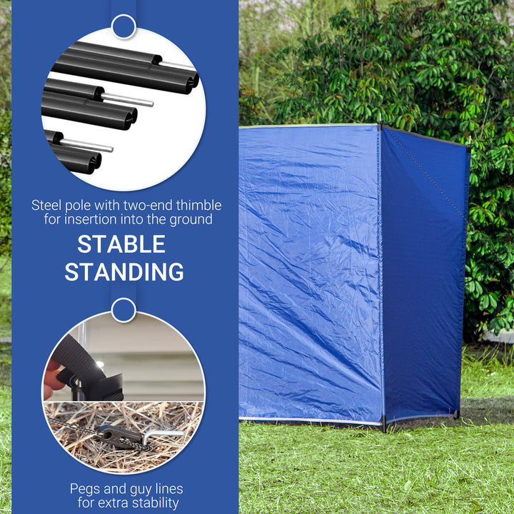 5 Pole Camping Windbreaks, Beach Wind Shield Shelter with Carry Bag 540cm x 150cm