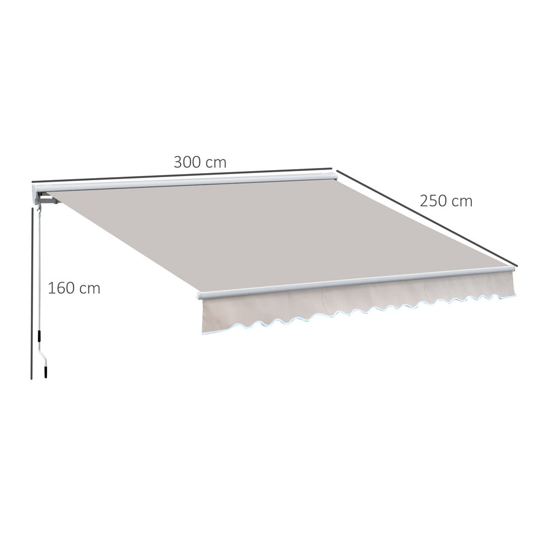 2.95Lx2.5M  Retractable Manual/Electric Awning