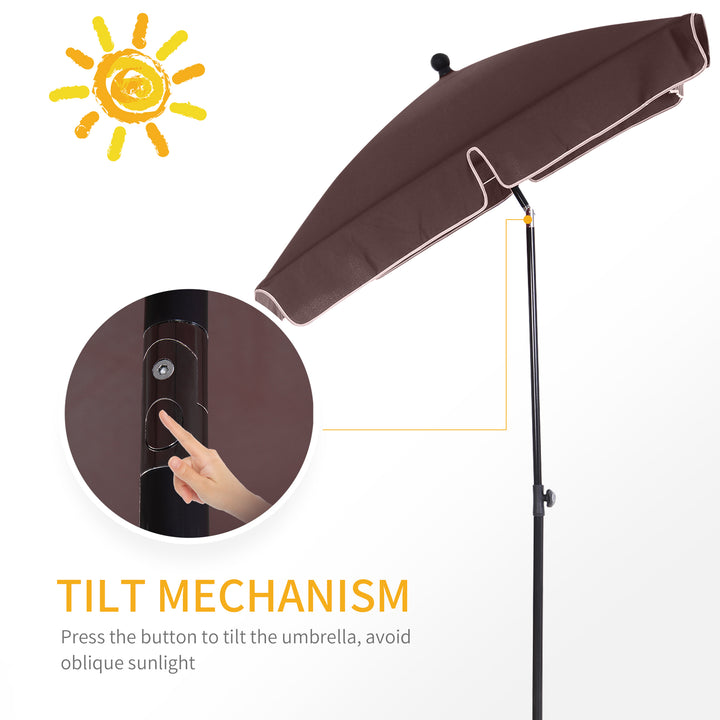 Aluminum Umbrella Parasol-Brown