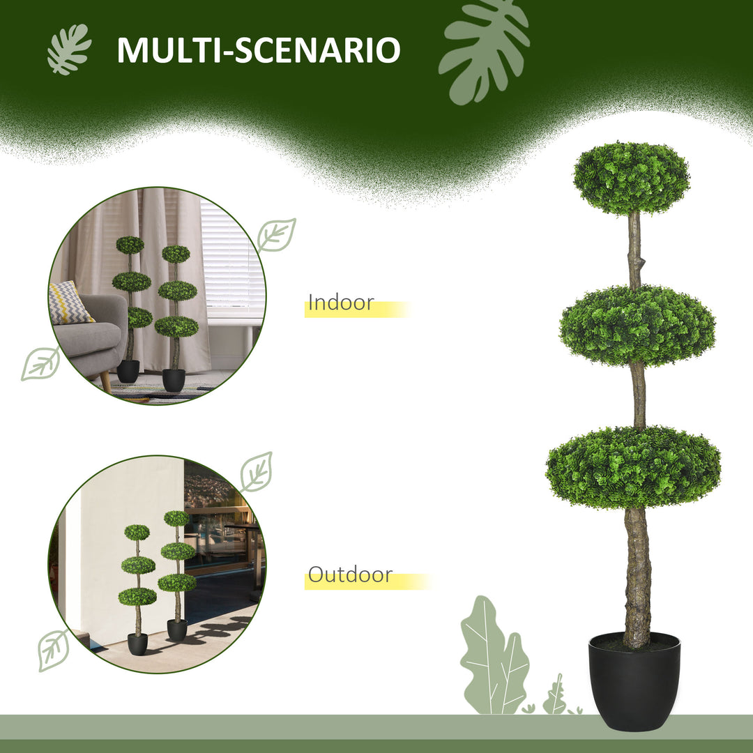 Artificial Plant Trees, Decorative Faux Plants in Pot-Green