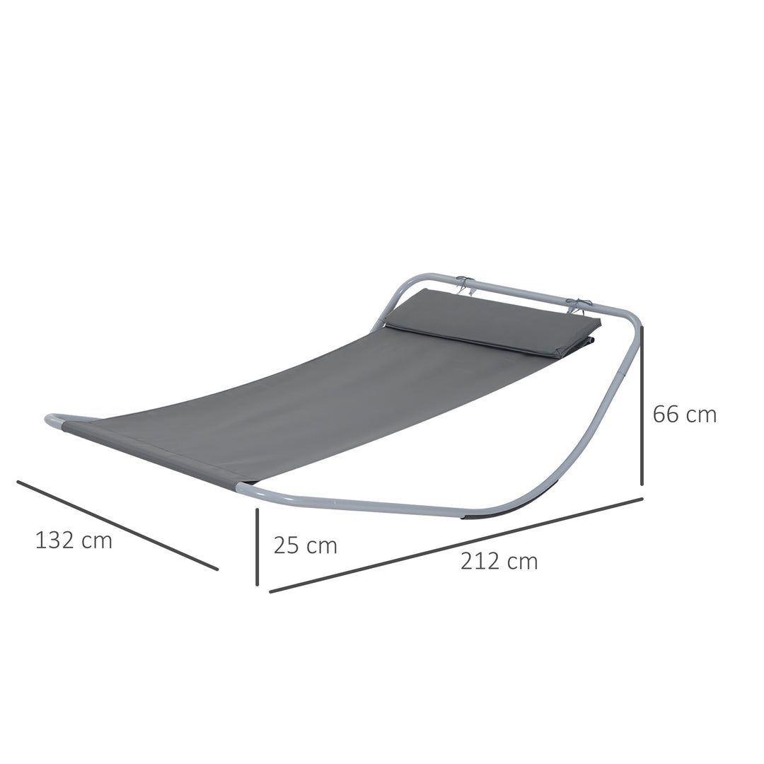 Outsunny Single Rocking Bed Hammock-Grey