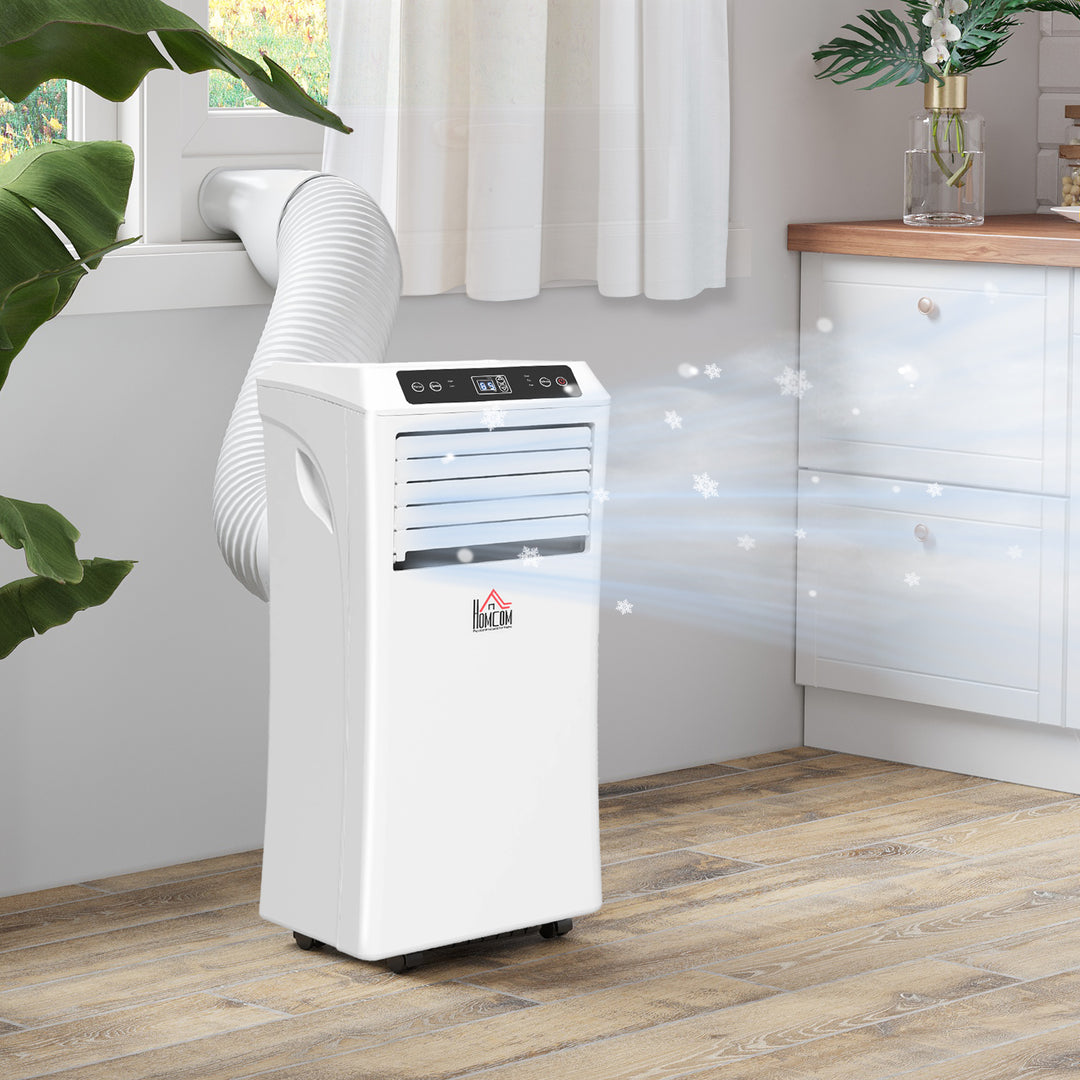 Mobile Air Conditioner with Remote Control, Timer, Cooling Dehumidifying Ventilating, LED Display White - 1080W