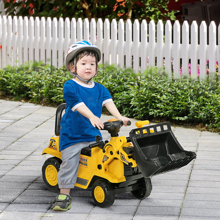 3 in 1 Ride On Toy Bulldozer Digger Tractor Pulling Cart Pretend Play Construction Truck