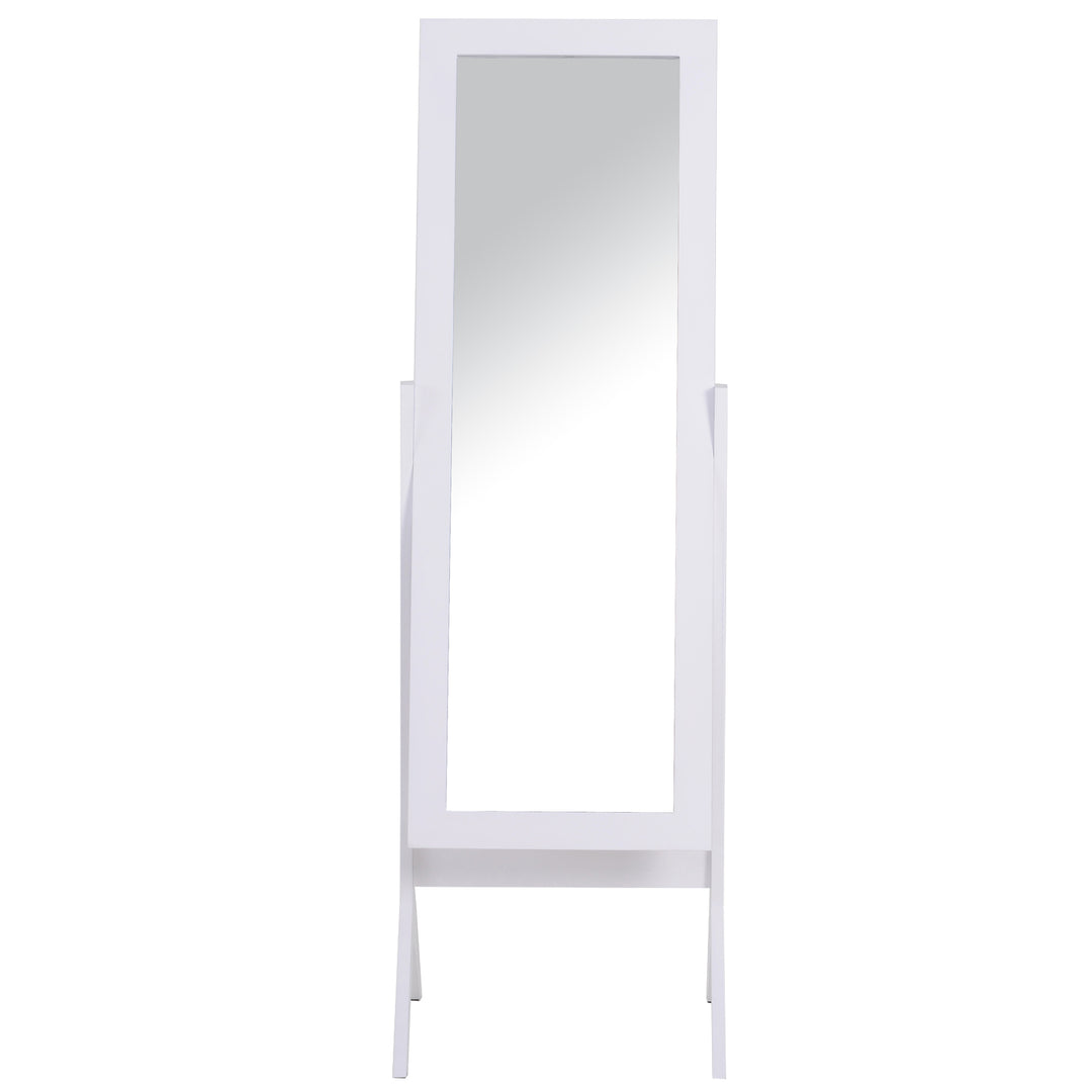 Freestanding Dressing Mirror Bedroom Tall Adjustable Angle 148x47cm White