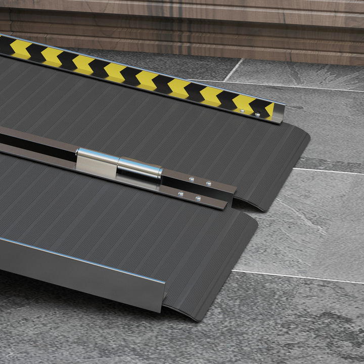 Wheelchair Ramp w/ Non-Skid Surface and Transition Plates Above & Below