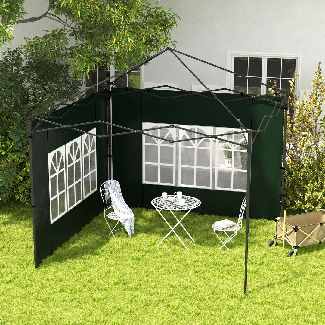 Outsunny 3 Meters Canopy Gazebo Marquee Replacement Exchangeable Side Panel Wall Panels Walls (Green)