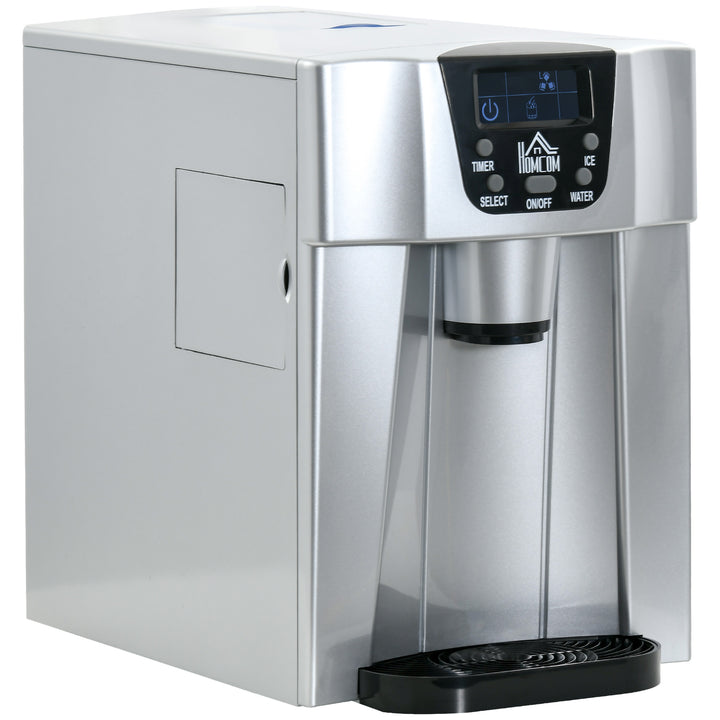 Ice Maker Machine and Water Dispenser, Counter Top, No Plumbing Required