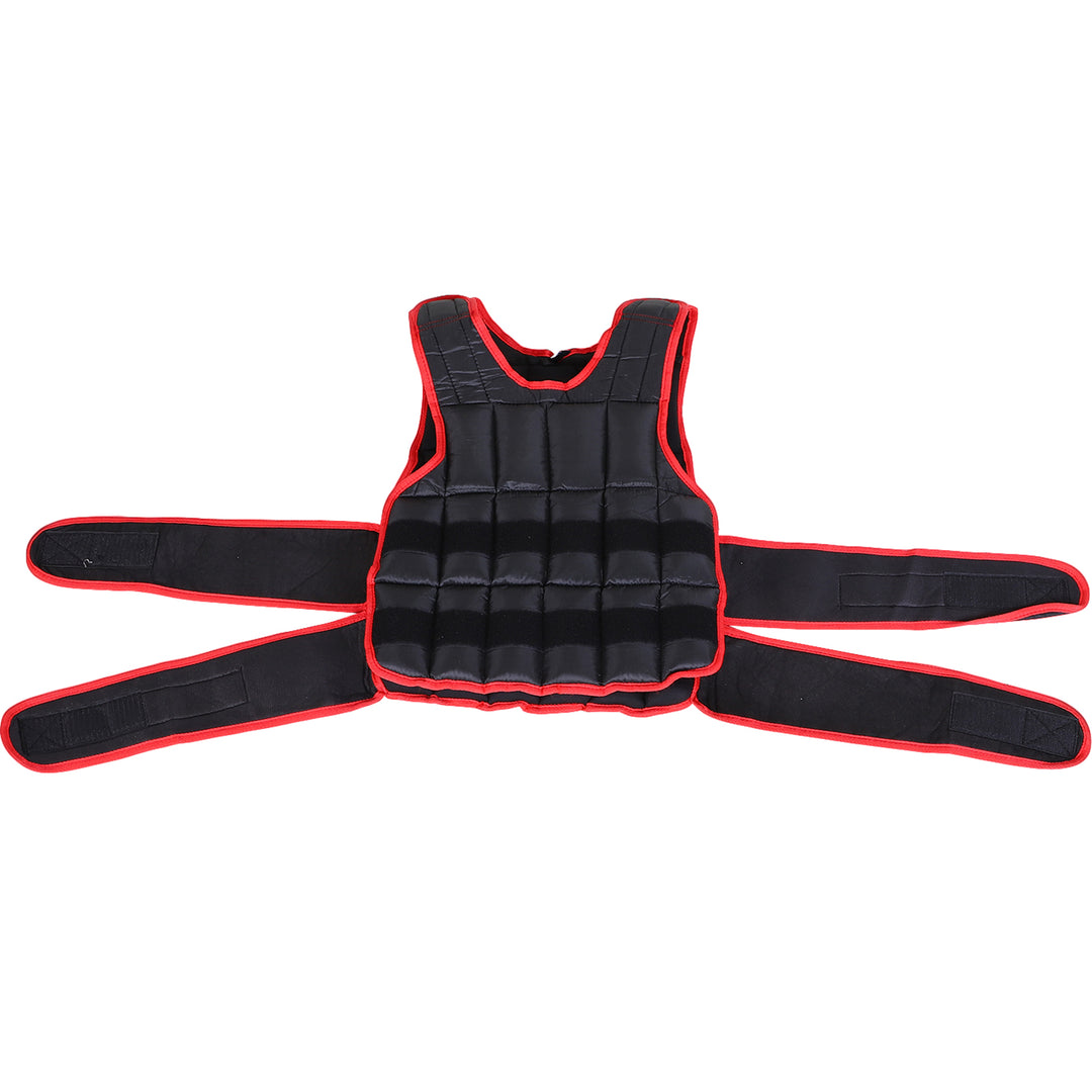 Adjustable Exercise Metal Sand Weight Vest -Red