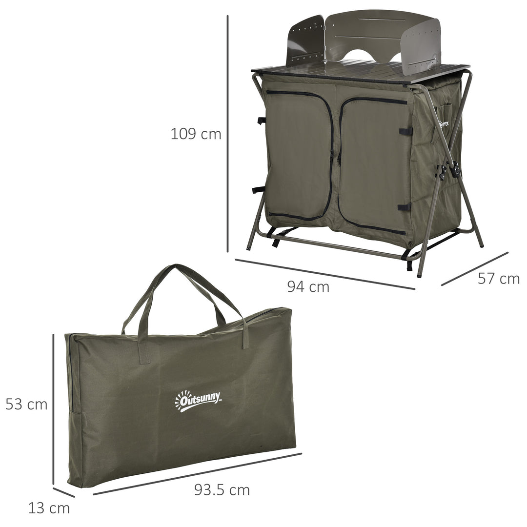 Camping Cupboard Foldable Camping Kitchen Storage Unit