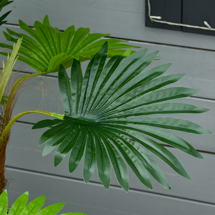 Artificial Tree, Tropical Palm Tree, Fake Decorative Plant in Nursery Pot for Indoor Outdoor Décor, 135cm