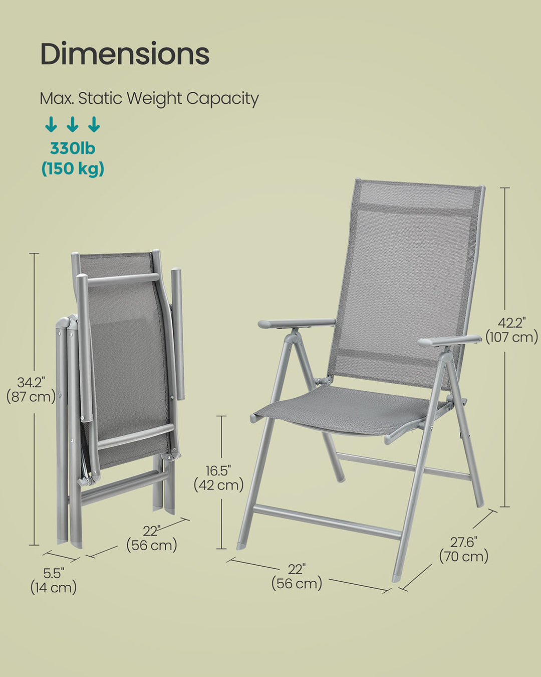 Aluminum Structure Garden Chair