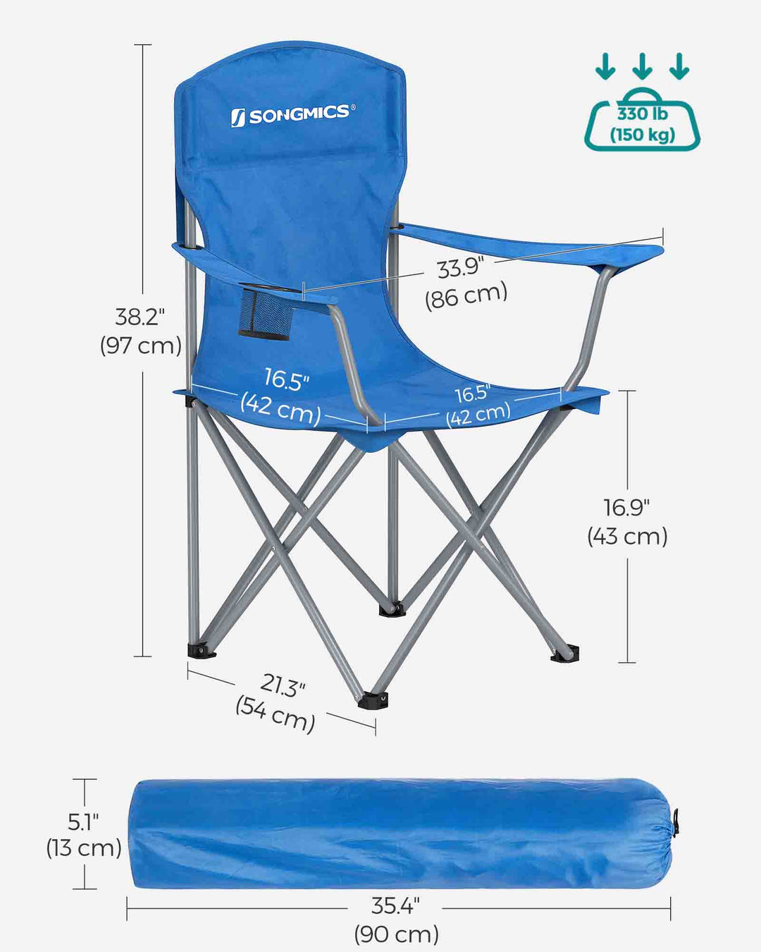 Set of 2 Folding Camping Chairs