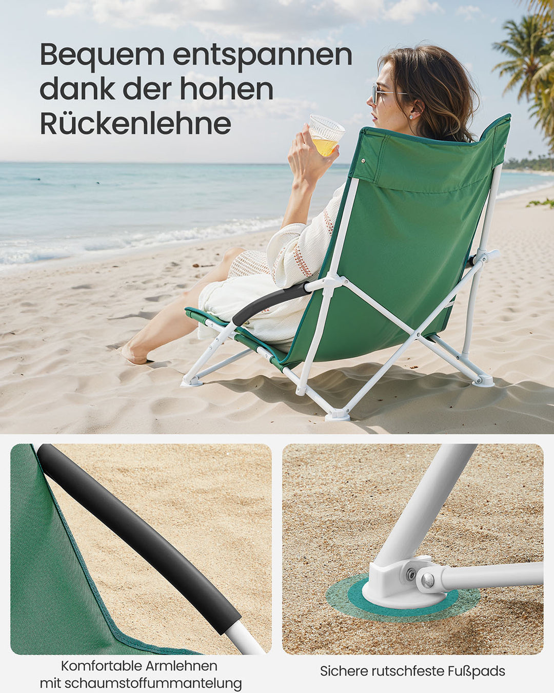 Oxford Fabric Beach Chair