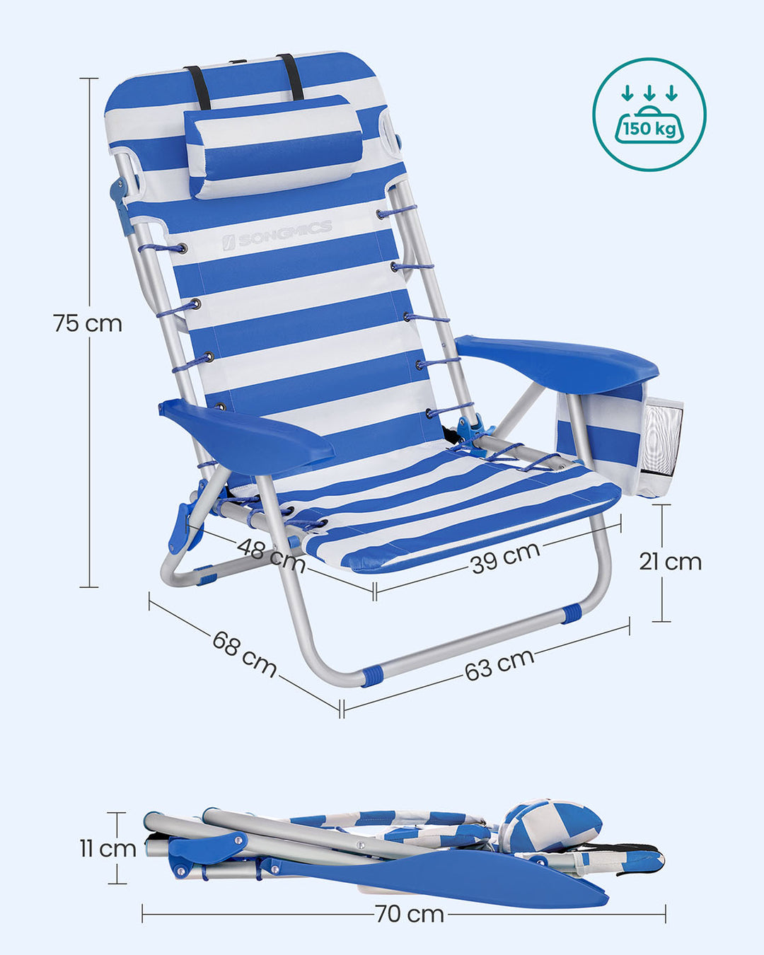 Beach Chair with Pillow