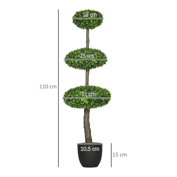Artificial Plant Trees, Decorative Faux Plants in Pot-Green
