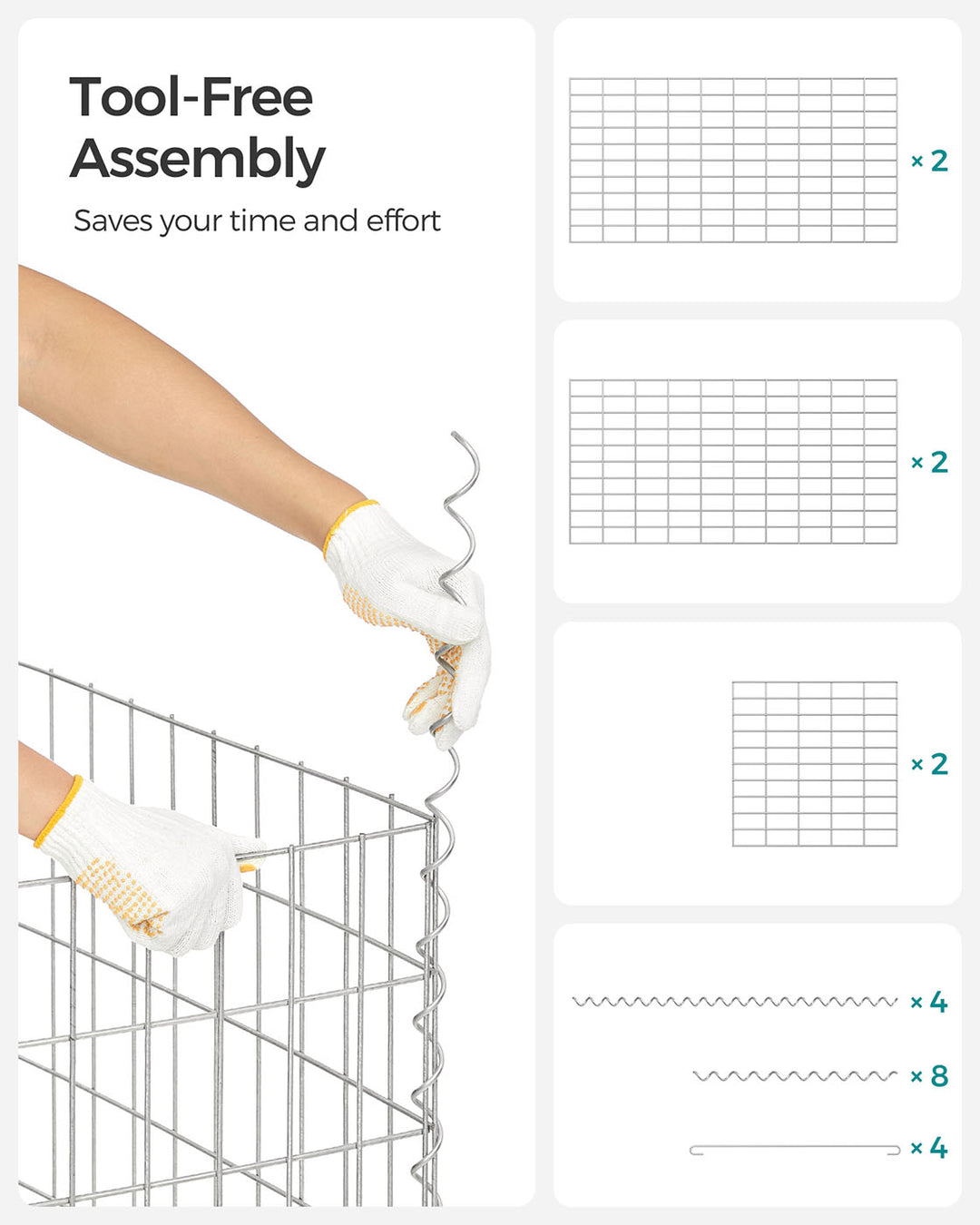 Stone Basket Garden Fence