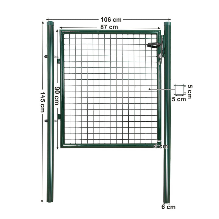 Galvanised Metal Garden Gate