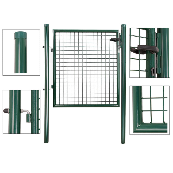 Galvanised Metal Garden Gate