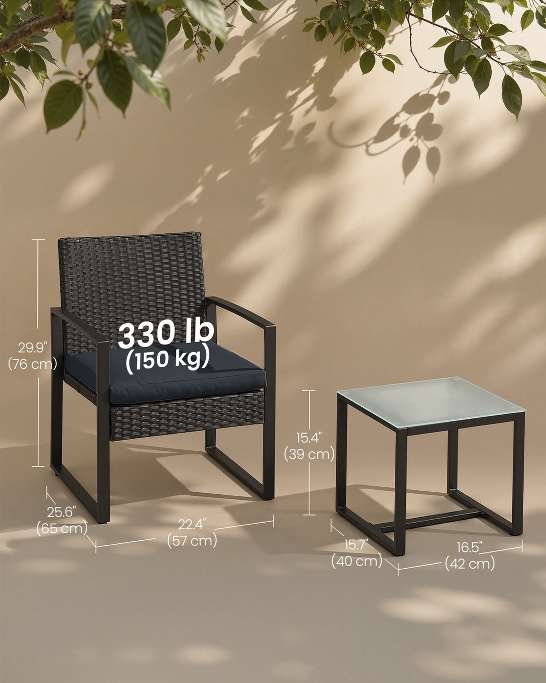 3-Piece Outdoor Furniture Sets