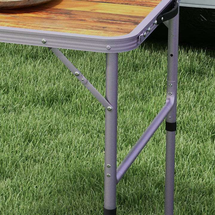 3ft Height Adjustable MDF Folding Camping Table