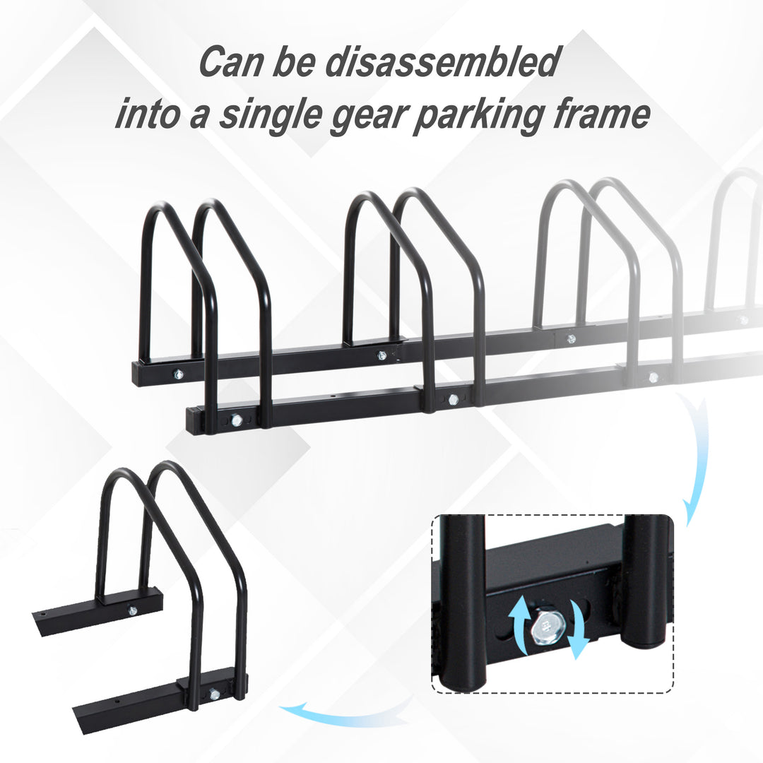 Bike Parking Rack, 95Lx33Wx27H cm, Steel-Black