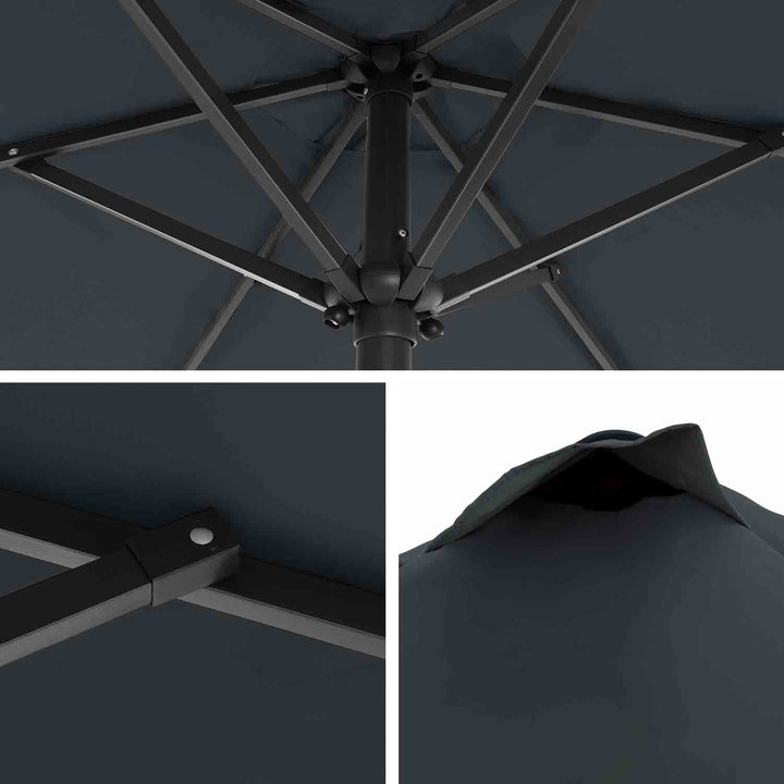 Grey Adjustable Parasol Umbrella for Outdoor