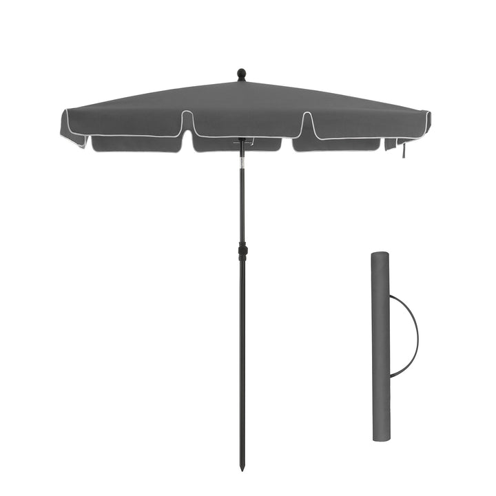 Grey Adjustable Rectangular Parasol Umbrella