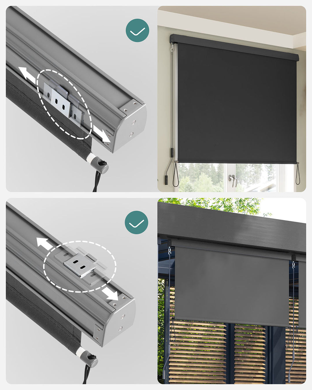 Smoky Grey Vertical Awning