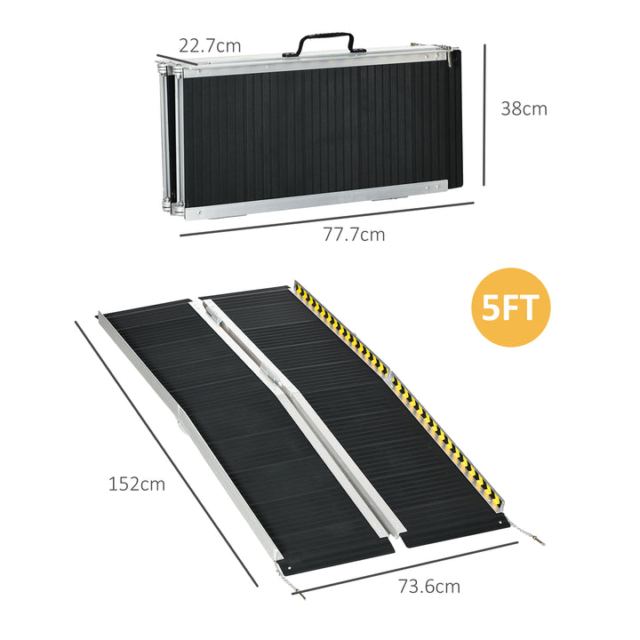 Wheelchair Ramp, Folding Aluminium Ramp w/ Non-Skid Surface