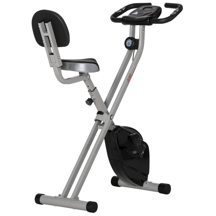 HOMCOM Steel Manual Resistance Exercise Bike w/ LCD Monitor Black